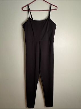 No Boundaries Black Spaghetti-Strap Slim Jumpsuit (L)